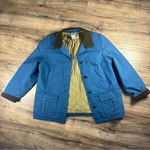 L.L. Bean Vintage Chore Barn Jacket Coat Women’s Size Large Petite Blue
